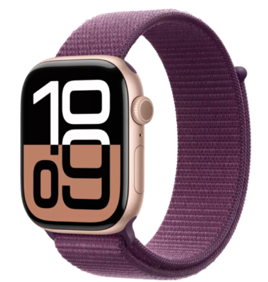 Iphone Apple Watch Series 10 46mm Rose Gold W/Plum sport Loop MWWV3QI/A