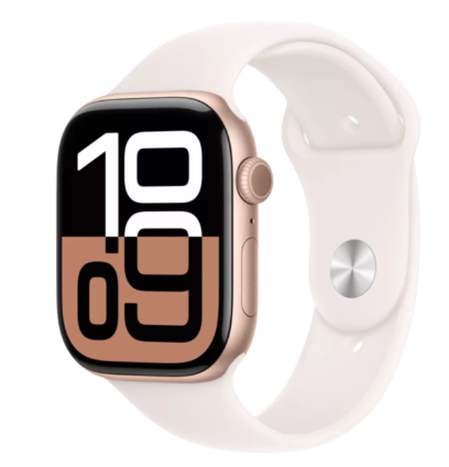 Iphone Apple Watch Series 10 46mm Rose Gold W/Light Blush sport Band M/L MWWU3QI/A