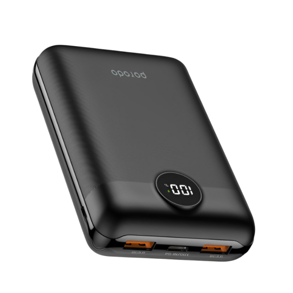 Power Bank Porodo Super Compact 20000mAh PD 20W QC3.0 Black / PD-PBFCH007-BK